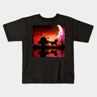 Drive in the night by carriage Kids T-Shirt